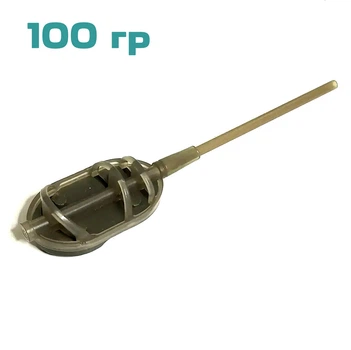 Флэт-кормушка ProfMontazh 100 g Romanian flat-boyle с трубочкой