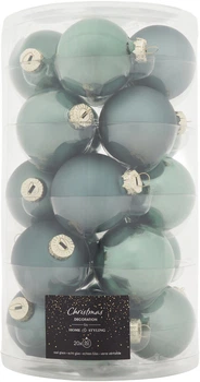 Набір ялинкових куль Christmas Decoration 6 см Зелений 20 шт (ARB104120)