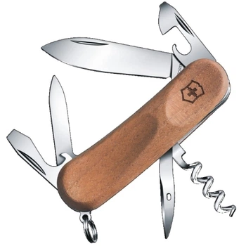 Ніж складний, мультитул Victorinox Evowood 10 (85мм, 11 функцій), дерево 2.3801.63
