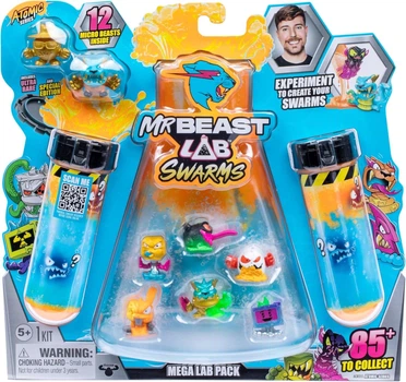 Игровые фигурки Мистер Бист MrBeast Lab Swarms Series 2 Atomic Series 12 Pack – Panther Claws