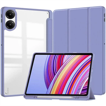 Чехол Clear Acrylic Xiaomi Redmi Pad Pro 12.1" (2024) / Poco Pad с местом для стилуса Фиолетовый