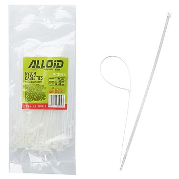 Хомут пластиковий Alloid 2.5 х 150 100 шт. в уп. білий
