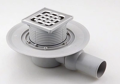 Трап VIEGA ADVANTIX Ø50 (100х100 сталь) с сифоном горизонтальный отвод (557119)