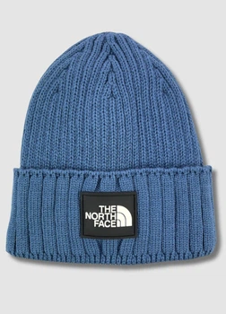 Вязаная шапка бини с резиновой нашивкой TNF One-size Джинсовый