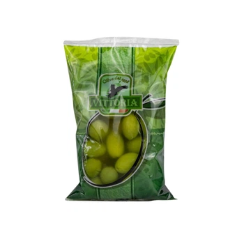Оливки зеленые VITTORIA Verdi Dolci Giganti ПАКЕТ, 500г нетто, 850г брутто