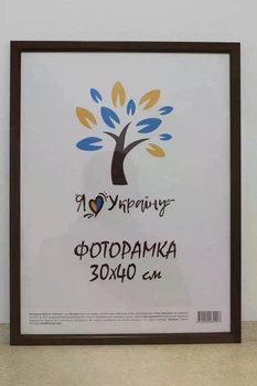 Фоторамка Алан 30х40 см світло-коричнева без золотої вставки, багет 1511 Оргскло