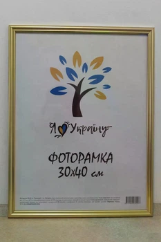 Фоторамка Алан 30х40 см золота, багет 1515 Оргскло