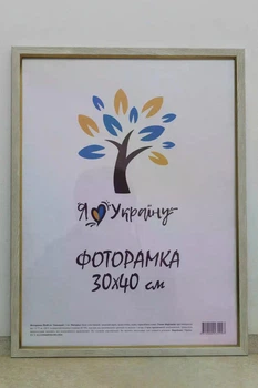 Фоторамка Алан 30х40 см світло-бежева із золотою вставкою, багет 1511 Оргскло
