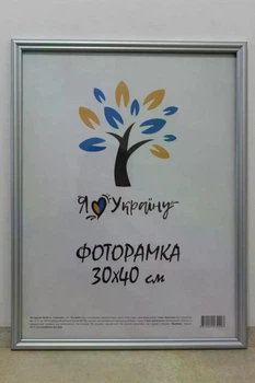 Фоторамка Алан 30х40 см срібна, багет 1515 Оргскло