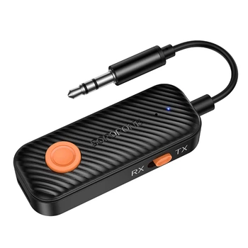 Bluetooth-ресівер трансмітер BOROFONE BC62 Walker AUX BT audio receiver/transmitter 140 mAh Black (6941991124143)