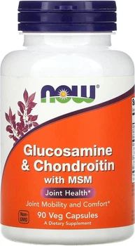 Suplement diety Now Foods Glucosamine + Chondroitin + MSM 90 kapsułek (733739031709)