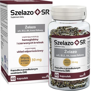 Suplement diety Lekam Szelazo+ SR 60 kapsułek (5902596593056)