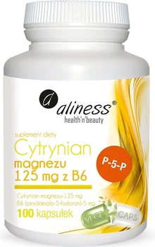 Suplement diety Aliness Cytrynian Magnezu 125 mg z B6 100 kapsułek (5902596935719)