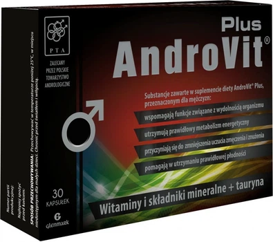 Suplement diety Glenmark Pharmaceuticals AndroVit Plus dla mężczyzn 30 kapsułek (5902020241119)