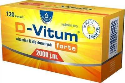 Suplement diety Oleofarm D-Vitum Forte 2000 j.m. 120 kapsułek (5904960011241)