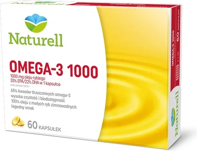 Suplement diety Naturell Omega-3 1000 60 kapsułek (5907377137436)