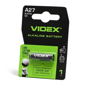 Батарейка лужна Videx А27 (819)
