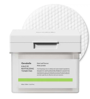 Пады для тонизирования и восстановления кожи Genabelle Toner Pad Kale 86 60 шт