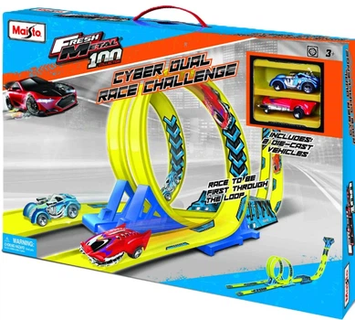 Автотрек Maisto Fresh Metal 100 Cyber Dual Race Challenge MST12459 (90159124597)