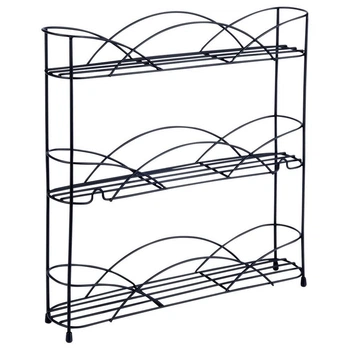 Półka na przyprawy Vilde metalowa czarna 33.5 x 6.5 x 33.5 cm (5904316454500)