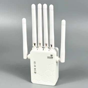 Ретранслятор усилитель WiFi сигнала AC1200M 2.4G-5G, скорость до 866Mbps Белый 61095