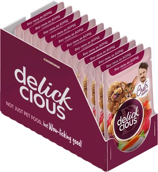 Вологий корм для котів і собак Delickcious Борщ з яловичиною 85 г