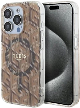 Панель Guess IML GCube MagSafe для Apple iPhone 15 Pro Max Brown (3666339222154)