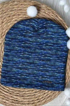 Шапка підліткова в’язана тонкий фліс 390264 ONE SIZE Синя