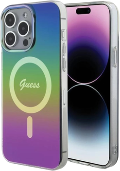 Панель Guess IML Iridescent MagSafe для Apple iPhone 15 Pro Max Rainbow (3666339154677)
