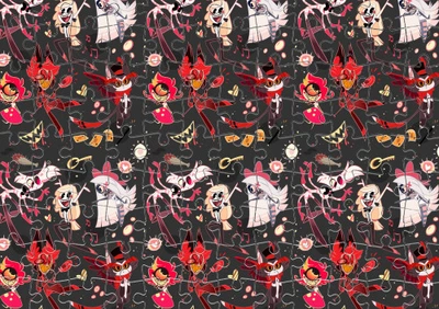 Пазл Із Маленькими Елементами Hazbin Hotel Pattern Розмір A4