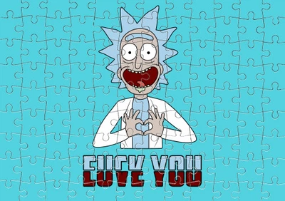 Пазл Із Маленькими Елементами Rick And Morty Love (Рік Та Морті) Розмір A5