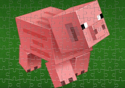 Пазл Із Маленькими Елементами Minecraft Свиня Розмір A5