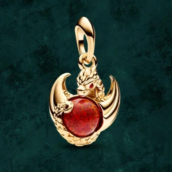 Серебряная бусина шарм "Огонь дракона" Игра Престолов Pandora (Пандора) 762972c01 с покрытием 14к золотом