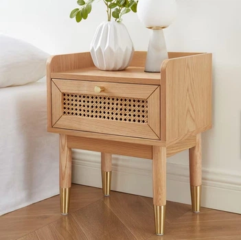 Тумбочка приліжкова 1 ящик, Solana Natural wood