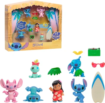 Набор коллекционных фигурок Just Play Disney Stitch Collectible Figure Set, Ститч и друзья, 11ед.