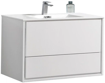 Тумба подвесная DEVIT Fly 0023120W с умывальником 90 0020120 белая