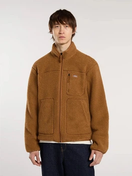 Толстовка Шерпа на флісі на блискавці чоловіча Dickies DK0A4YEE0BD1 L Коричнева (800070348034)
