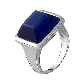 Серебряное кольцо с кошачьим глазом, вес изделия 7,58 гр (2053781)