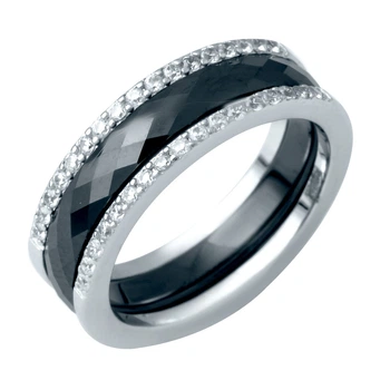 Серебряное кольцо с керамикой, вес изделия 4,92 гр (1214503)