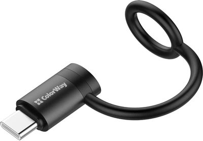 Адаптер-переходник ColorWay USB-C to Lightning Black (CW-AD-CL2)