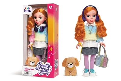 Лялька Kids Hits Beauty star Gamer Tech Girl із собачкою
