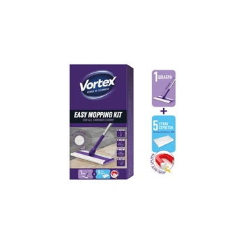 Швабра Vortex Для уборки полов + Сухие салфетки для подметания 5 шт. (4823071667431)