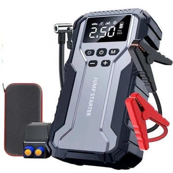 Пуско-зарядний пристрій Бустер з компресором 5-в-1 RedlineTech RT-250-AirForce 39800 mAh, 1800A, компресор 150 PSI, LED-ліхтар, Powerbank