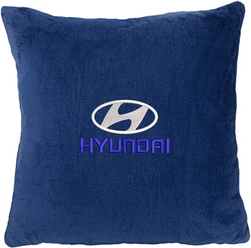 Подушка декоративна Evatech Hyundai Синя з вишивкою 35х35 см (MPCSSLV013)