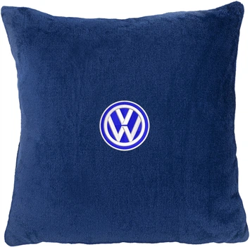 Подушка декоративна Evatech Volkswagen Синя з вишивкою 35х35 см (MPCSSLV033)