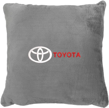 Подушка декоративная Evatech Toyota Серая с вышивкой 35х35 см (MPCSSGV031)