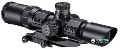 Оптичний приціл Barska SWAT-AR Tactical 1-4x28 мм (IR Mil-Dot R/G) + кріплення (925760)