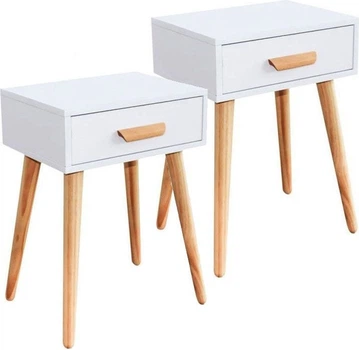 Набір приліжкових тумбочек ModernHome by Multistore Білі 2 шт. (WYJ-085-2 WHITE)