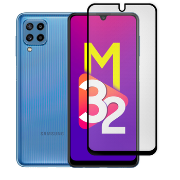 Захисне скло матове для телефона Samsung Galaxy M32 4G (SM-M325F) протиударне повноекранне чорне