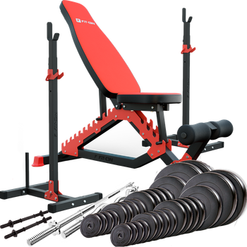 Силовий набір Fit-On FN01 + штанга та гантелі 170кг